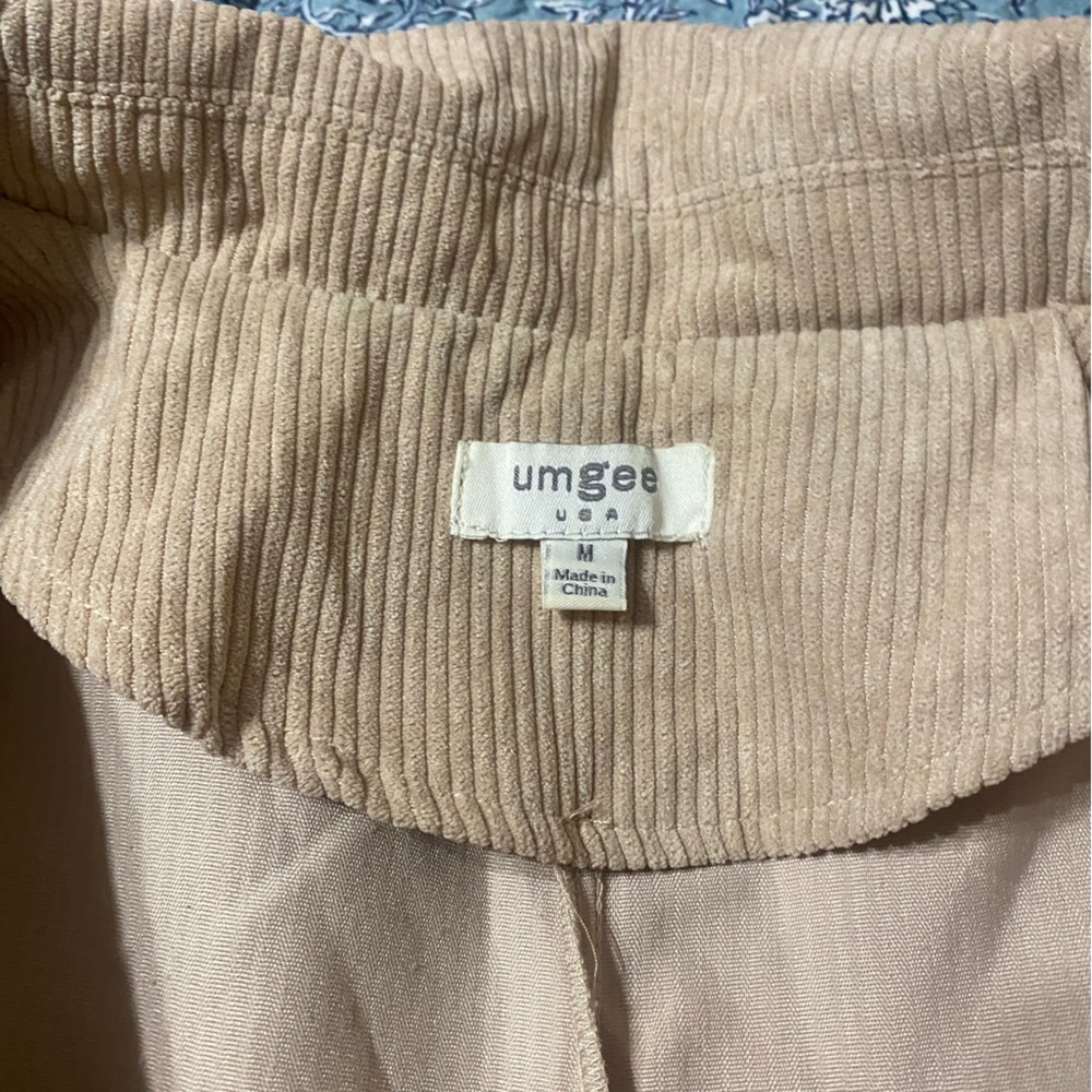 Umgee Taupe Corduroy Moto Jacket - Picture 5 of 8